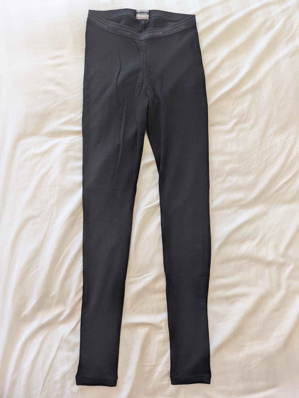 Icebreaker Women’s Black 200 Bodyfit Merino Wool Leggings XS